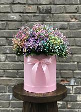 Цветочная композиция из Гипсофила и Розы в шляпной коробке #REPLACE_PRED# Турунтаево