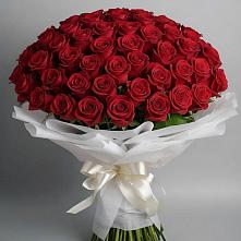 Букет 101 Красная роза Блэк Мэджик в Турунтаево