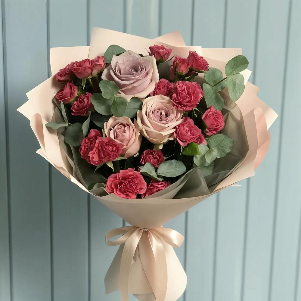 Букет цветов из: Гвоздики и Розы в Турунтаево