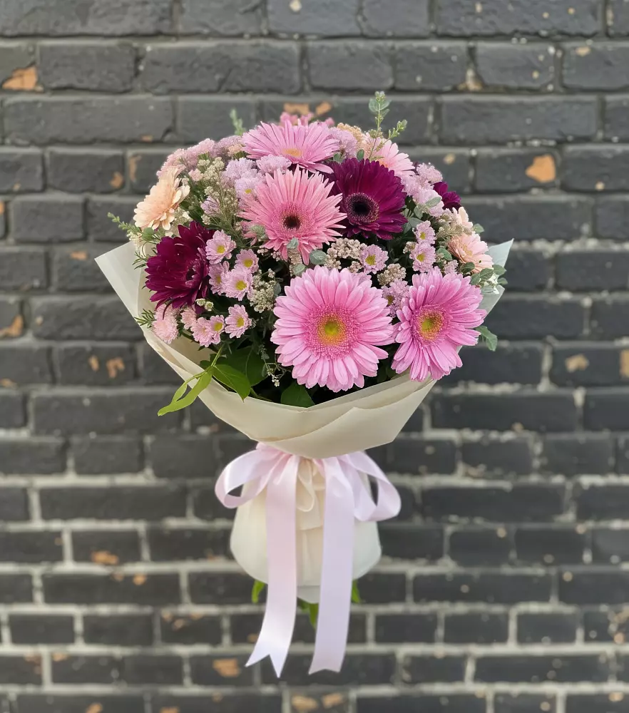 Букет цветов из: Герберы и Хризантемы в Турунтаево
