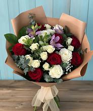 Букет цветов из:  Розы и Альстромерии #REPLACE_PRED# Турунтаево