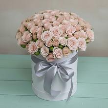 Цветочная композиция из Розы в шляпной коробке #REPLACE_PRED# Турунтаево