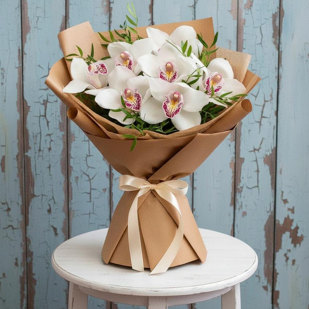 Букет цветов из: Орхидеи и Розы в Турунтаево