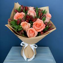 Букет цветов из:  Розы и Альстромерии в Турунтаево