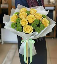 Букет цветов из:  Хризантемы и Розы в Турунтаево