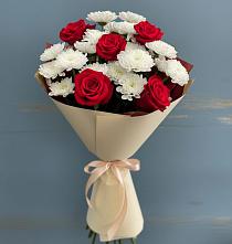 Букет цветов из:  Розы и Хризантемы в Турунтаево