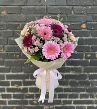 Букет цветов из:  Герберы и Хризантемы #REPLACE_PRED# Турунтаево