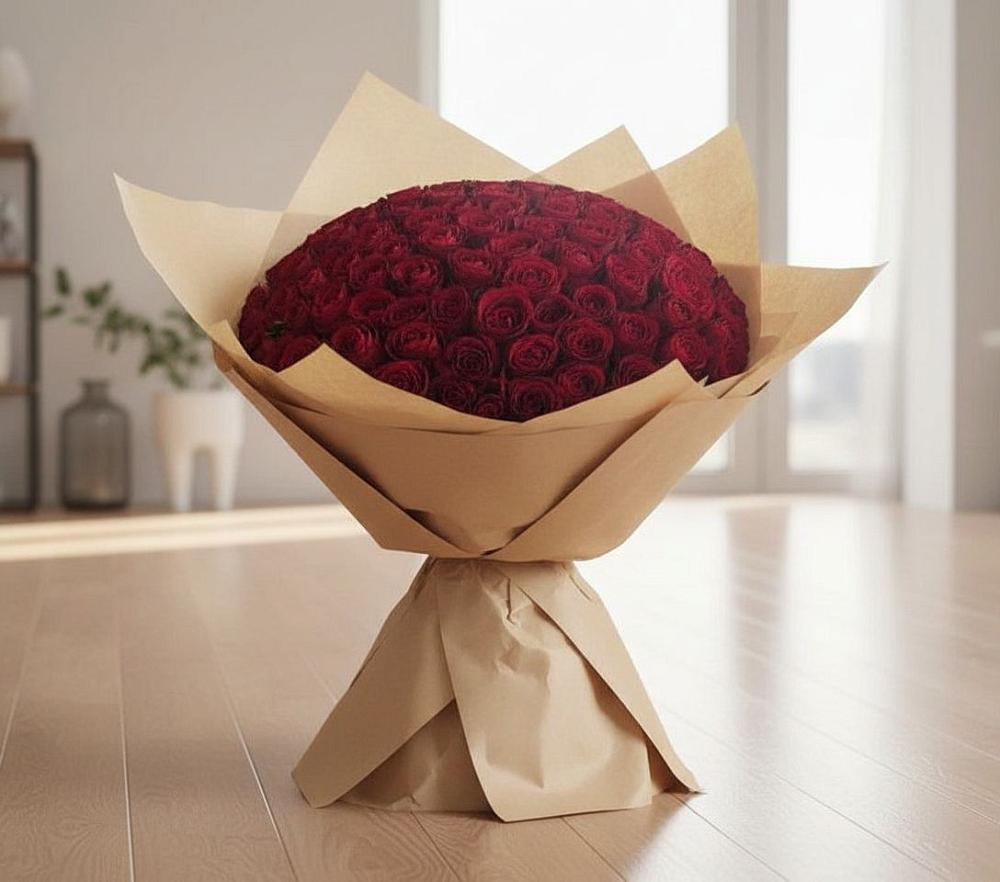 Букет 101 Красная роза в Турунтаево