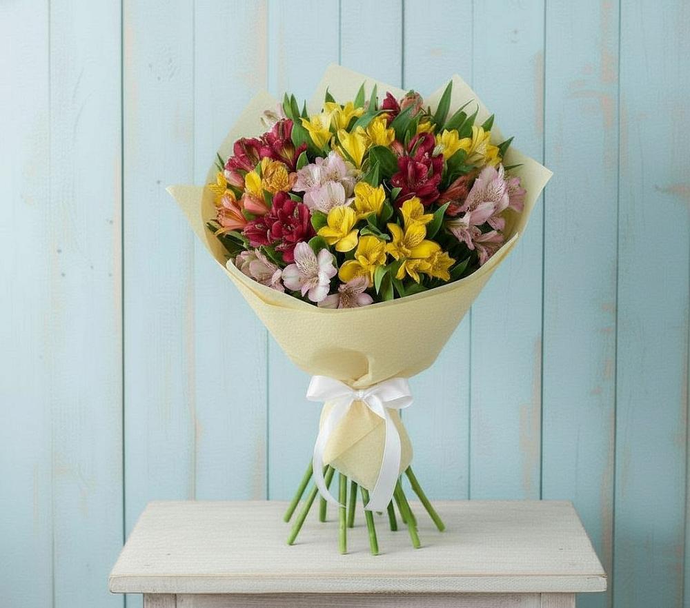 Букет цветов из: Альстромерии в Турунтаево
