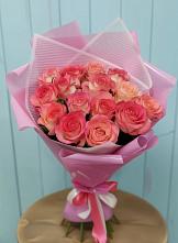 Букет 15 Розовых роз Равель в Турунтаево