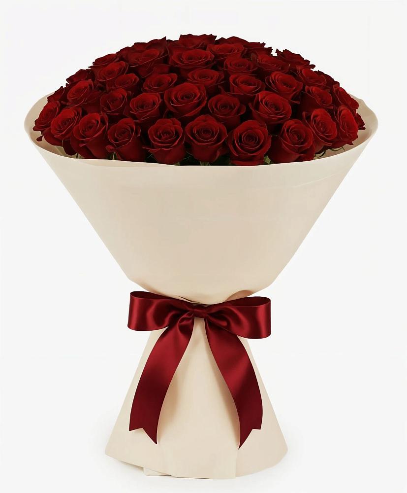 Букет 101 Бордовая роза Блэк Бакарра в Турунтаево