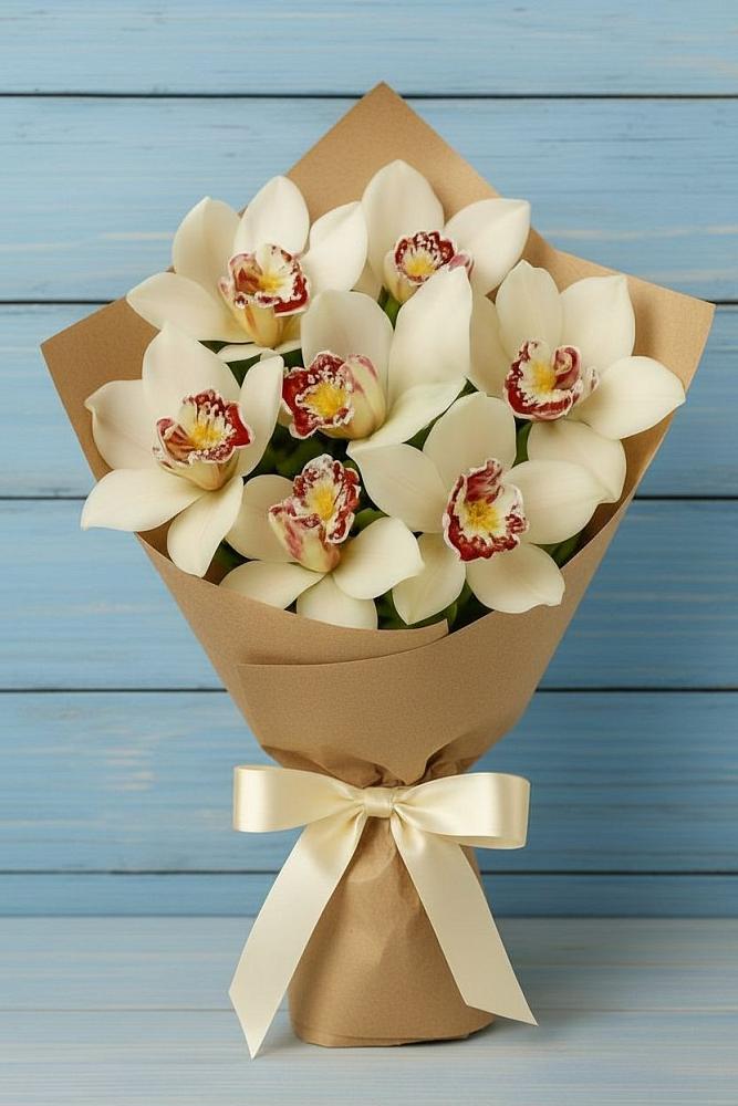 Букет цветов из: Орхидеи и Розы в Турунтаево